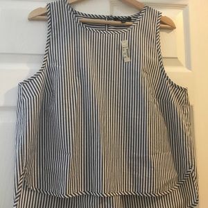 Madewell Poplin Cotton Crop Tank